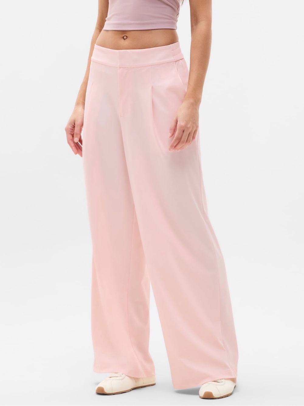 Athleta Blush Wide-Leg High-Rise Pinacle trouser pants